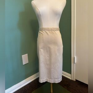 Banana Republic Cream Pencil Skirt